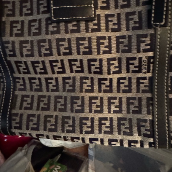 Fendi Vintage Monogram Black and Gray Bag. Could not be authenticated pre 80s - Picture 3 of 15